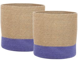 BELIANI BULANIK - Mand set van 2 - Beige - Jute