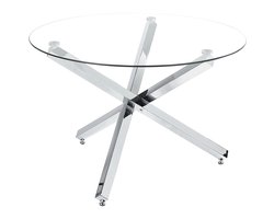 BELIANI BUTLER - Eettafel - Zilver - Staal