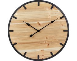 Beliani CABORCA - Wandklok - Lichte houtkleur - Dennenhout