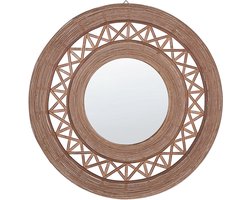 BELIANI CACOMA - Wandspiegel - Lichtbruin - Bamboehout