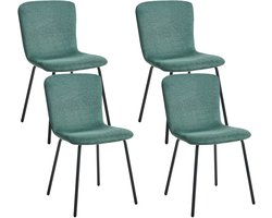 BELIANI CALDWELL - Eetkamerstoel set van 4 - Groen - Polyester