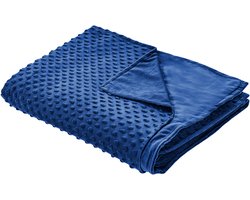 BELIANI CALLISTO - Verzwaringsdeken hoes - Blauw - 150 x 200 cm - Polyester