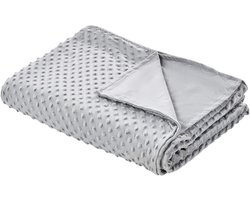 BELIANI CALLISTO - Verzwaringsdeken hoes - Grijs - 150 x 200 cm - Polyester