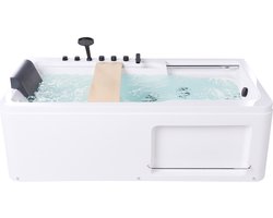 BELIANI CAMALU - Hoek bubbelbad - Wit - 1800 x 860 mm - Acryl