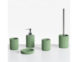 BELIANI CAMANA - Badkameraccessoireset - Groen - Polyresin