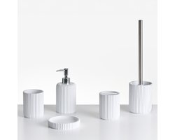 BELIANI CAMANA - Badkameraccessoireset - Wit - Polyresin