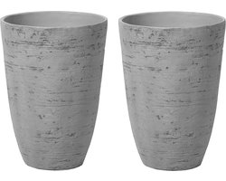 BELIANI CAMIA - Plantenbak - Grijs - Stenenmix