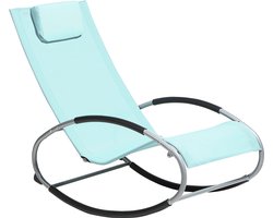 Beliani CAMPO - Strandstoel - Blauw - Staal