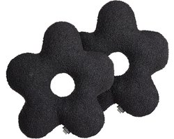 BELIANI CAMPONULA - Sierkussen set van 2 - Zwart - Teddystof