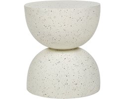 BELIANI CAORIA - Bijzettafel - Terrazzo/Gebroken wit - Lichtbeton