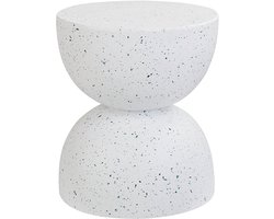 BELIANI CAORIA - Bijzettafel - Terrazzo/Wit - Lichtbeton