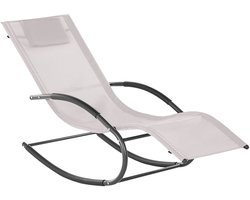 BELIANI CARANO II - Strandstoel - Beige - Staal