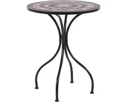 BELIANI CARIATI - Tuintafel - Zwart - 60 x 60 cm - IJzer