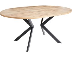 BELIANI CARLEA - Uitschuifbare eettafel - Lichtbruin - MDF