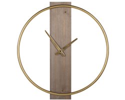 BELIANI CASITAS - Wandklok - Goud - Dennenhout