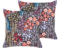BELIANI CASTELARO - Tuinkussen set 2 - Meerkleurig - 45 x 45 cm - Polyester