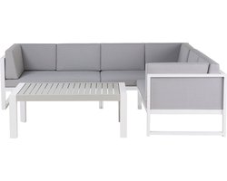 Beliani CASTELLA - Loungeset voor 6 - Grijs - Aluminium
