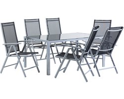 BELIANI CATANIA - Tuinset voor 6 - Zwart - Aluminium