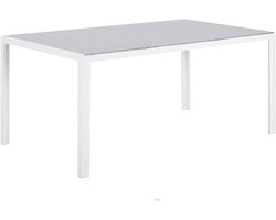 BELIANI CATANIA - Tuintafel - Lichtgrijs - 160 x 91 cm - Veiligheidsglas