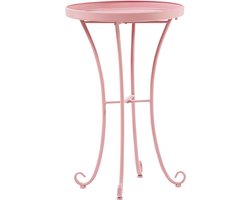 Beliani CAVINIA - Tuintafel - Roze - IJzer