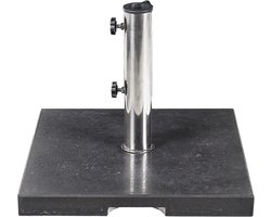 BELIANI CEGGIA - Parasolvoet - Vierkant - Zwart - Graniet