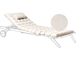 BELIANI CESANA PREMIUM - Ligstoelkussen - Lichtbeige - Polyester