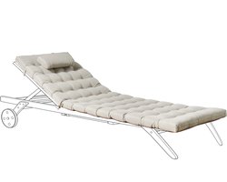 BELIANI CESANA PREMIUM - Ligstoelkussen - Taupe - Polyester