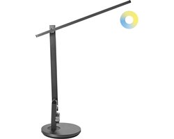 BELIANI CETUS - Bureaulamp LED - Grijs - Synthetisch materiaal