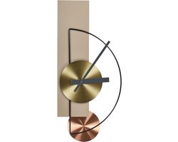 BELIANI CEVINS - Wandklok - Beige - Staal