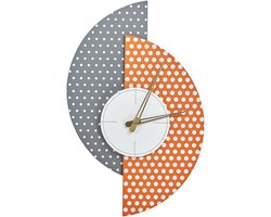 BELIANI CHALAIS - Wandklok - Grijs/Oranje - MDF