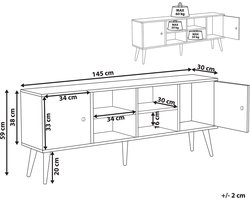 BELIANI CHANDLER - TV-meubel - Lichte houtkleur - Rubberhout