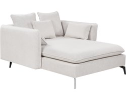 BELIANI CHARMES - Chaise Longue - Lichtbeige - Polyester