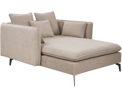BELIANI CHARMES - Chaise Longue - Taupe - Polyester