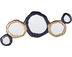 BELIANI CHARNY - Wandspiegel - Goud/Zwart - 109 x 44 cm - Metaal