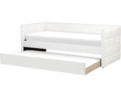 BELIANI CHAVONNE - Slaapbank - Gebroken wit - 90 x 200 cm - Fluweel