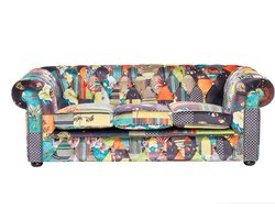 BELIANI CHESTERFIELD - Chesterfield bank 2-zits - Turquoise - Polyester