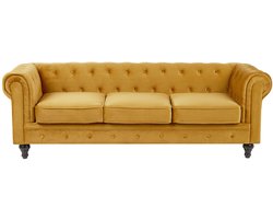 BELIANI CHESTERFIELD - Chesterfield bank - Goud - Fluweel