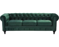 BELIANI CHESTERFIELD - Chesterfield bank - Smaragdgroen - Fluweel