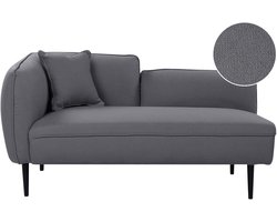 BELIANI CHEVANNES - Chaise longue - Donkergrijs - Linkszijdig - Bouclé