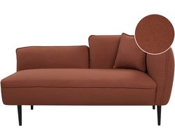 BELIANI CHEVANNES - Chaise longue - Donkerrood - Bouclé