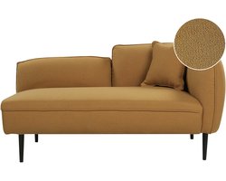 BELIANI CHEVANNES - Chaise longue - Mosterdgeel - Bouclé