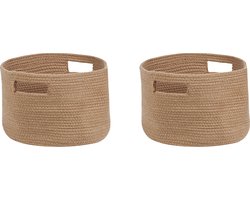 Beliani CHINIOT - Mand set van 2 - Beige - Katoen
