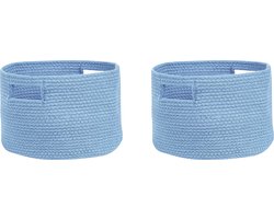 Beliani CHINIOT - Mand set van 2 - Blauw - Katoen