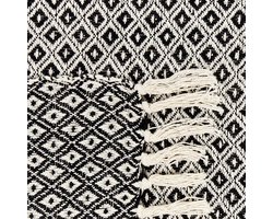 BELIANI CHYAMA - Plaid - Crème - 220 x 200 cm - Katoen