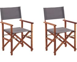 BELIANI CINE - Tuinstoel set van 2 - Grijs - Polyester