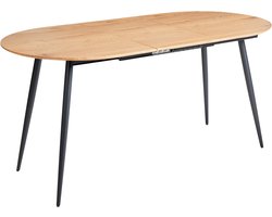 BELIANI CLAVET - Uitschuifbare eettafel - Lichtbruin - MDF