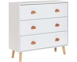 BELIANI CLOUDY - Commode - Wit/Lichthout - MDF