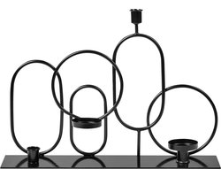 BELIANI COBH - Kaarshouder - Zwart - IJzer