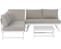 Beliani COCCORINO - Loungeset voor 5 - Grijs - Aluminium