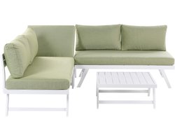 BELIANI COCCORINO - Loungeset voor 5 - Groen - Aluminium
